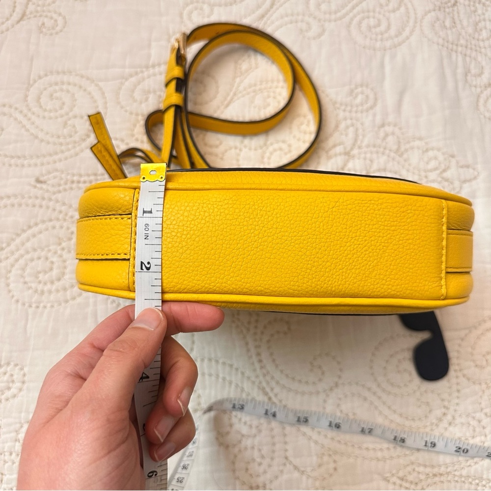 Like New! Michael Kors Yellow Leather Crossbody Bag - Picture 5 of 7
